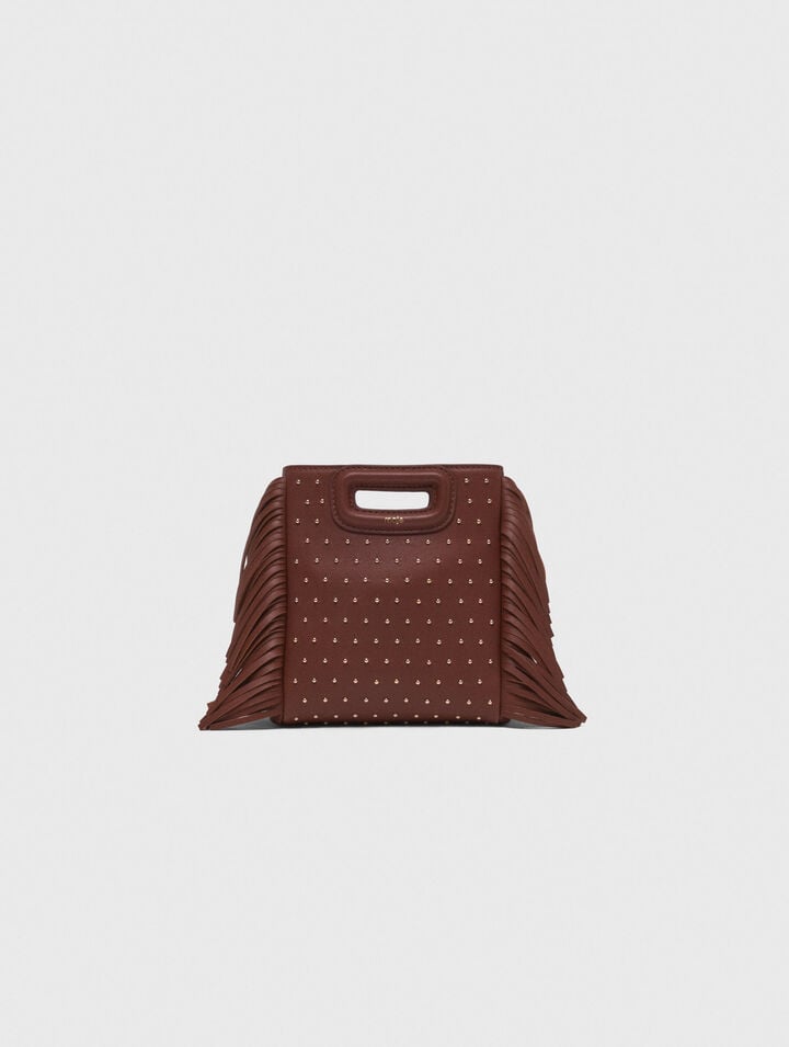 Borsa M mini in pelle e borchie