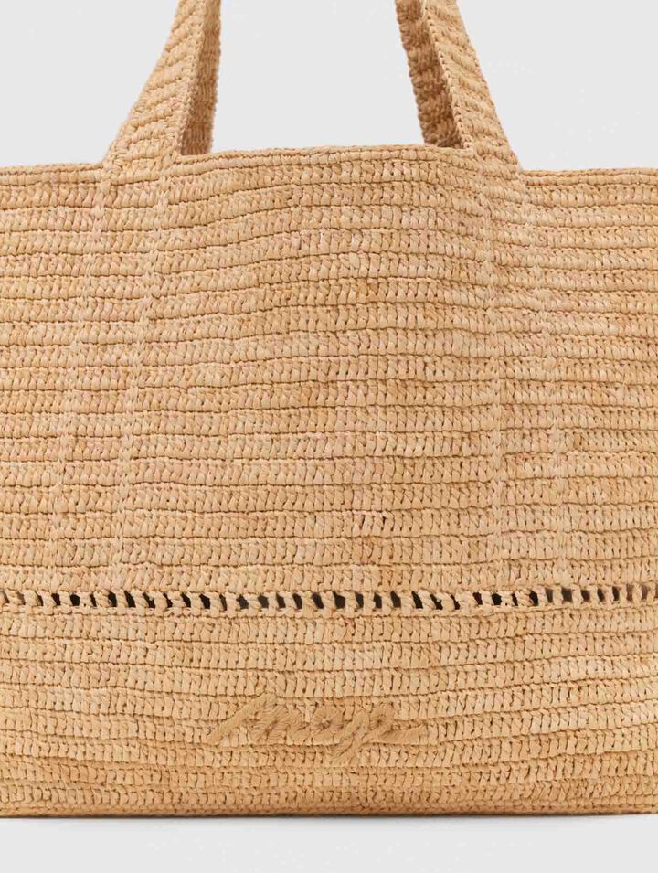 Shopping bag in rafia crochet