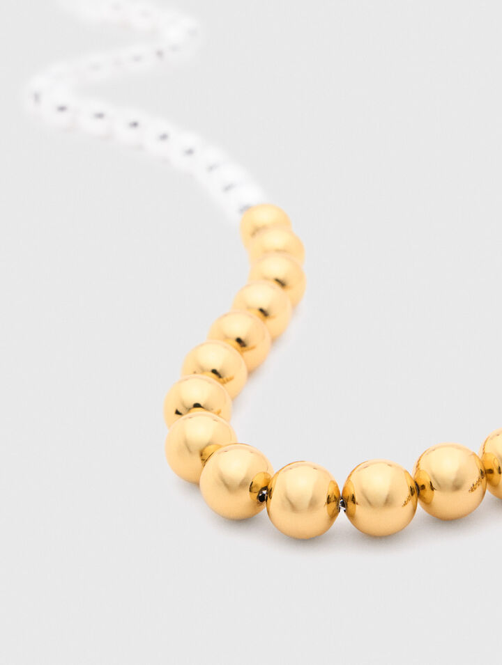 Collana perle bicolori