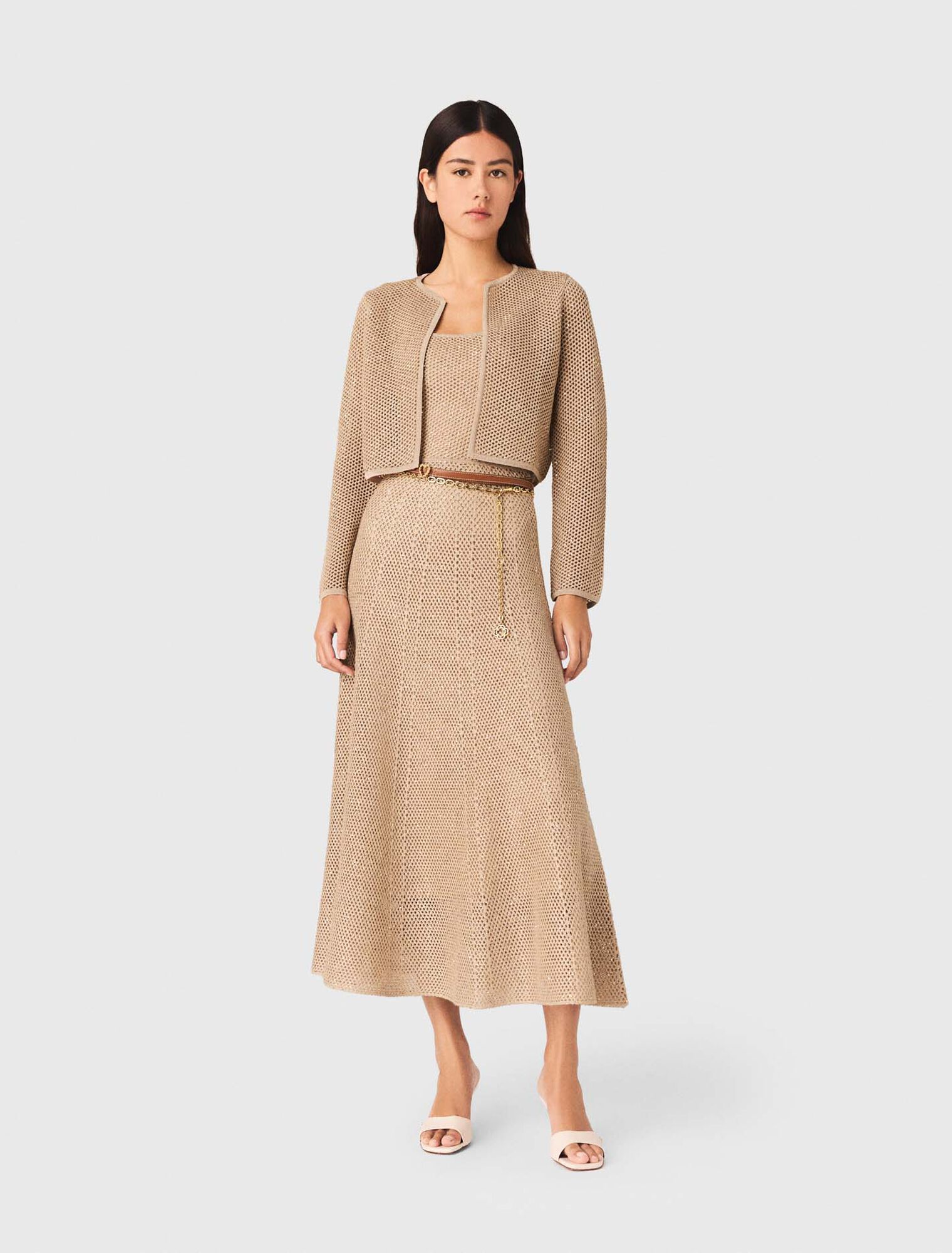 Cardigan in maglia glitterata