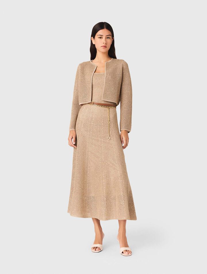 Cardigan in maglia glitterata