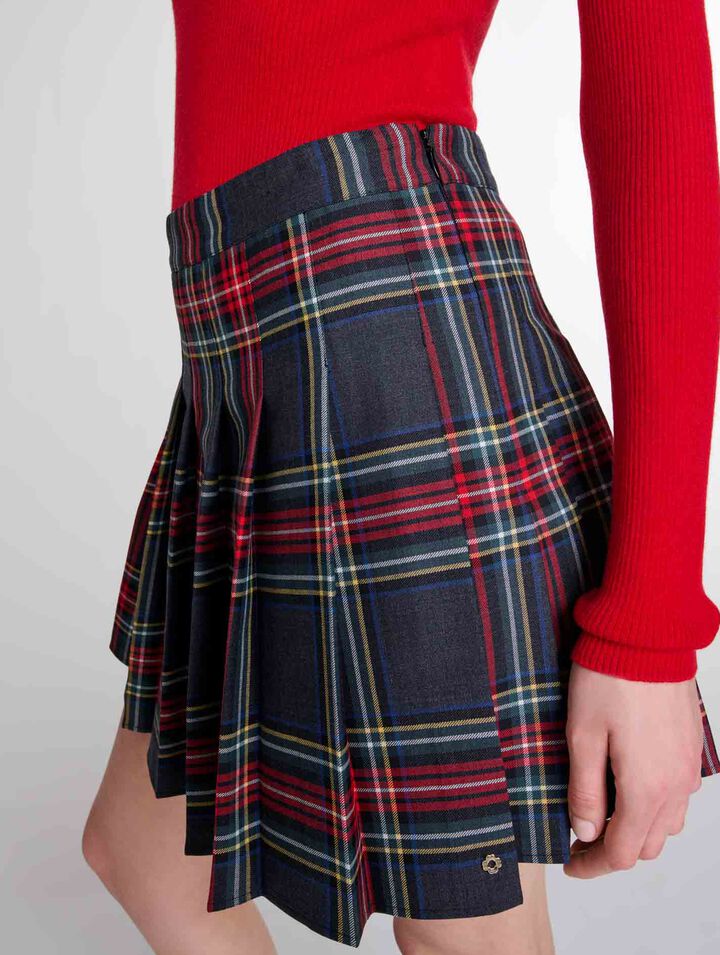 Gonna corta con stampa tartan
