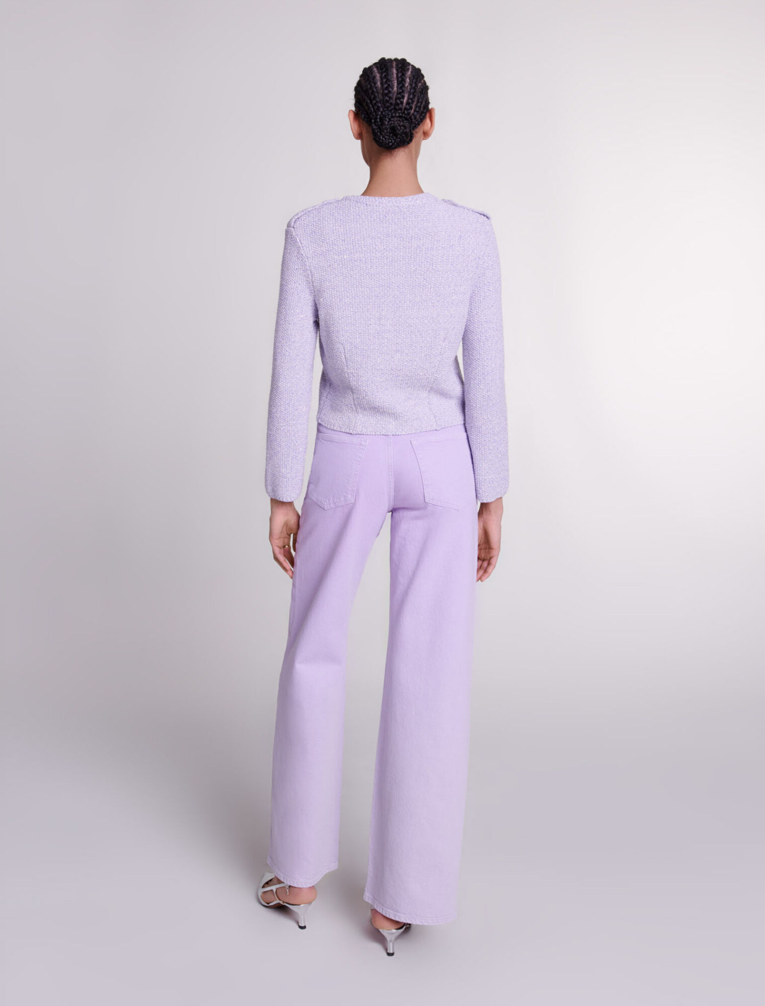 Cardigan in maglia con lustrini