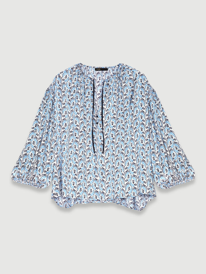 Blusa ampia satinata