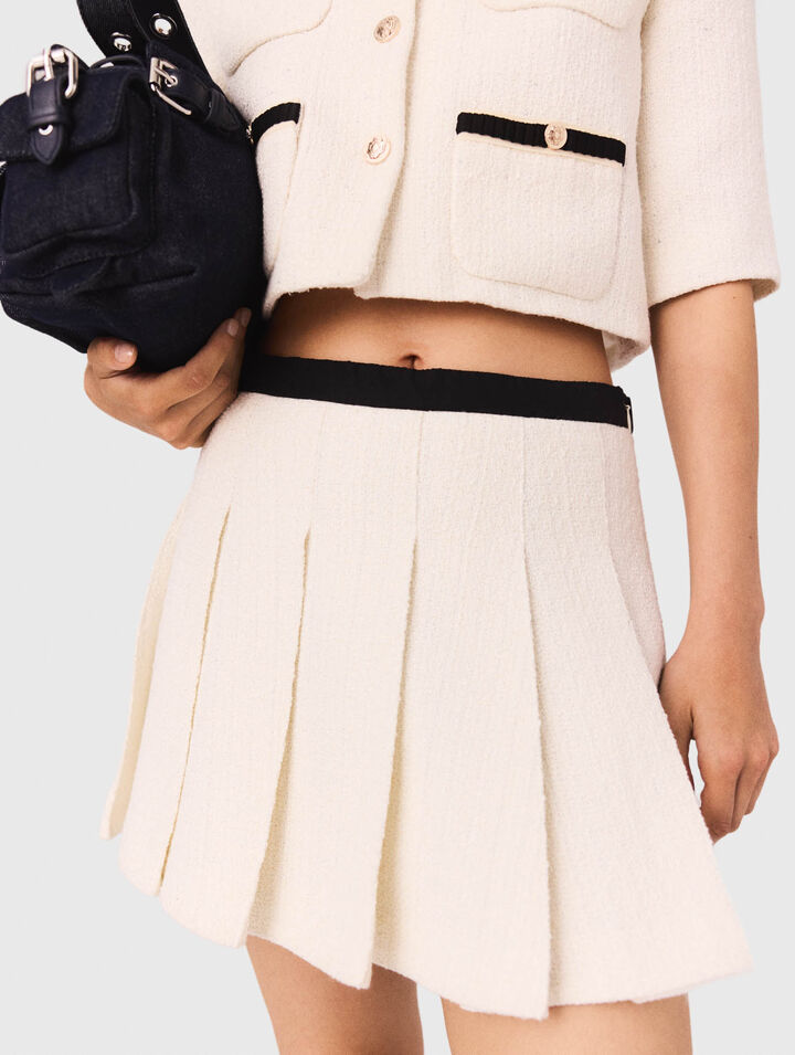 Shorts trompe l'œil in tweed