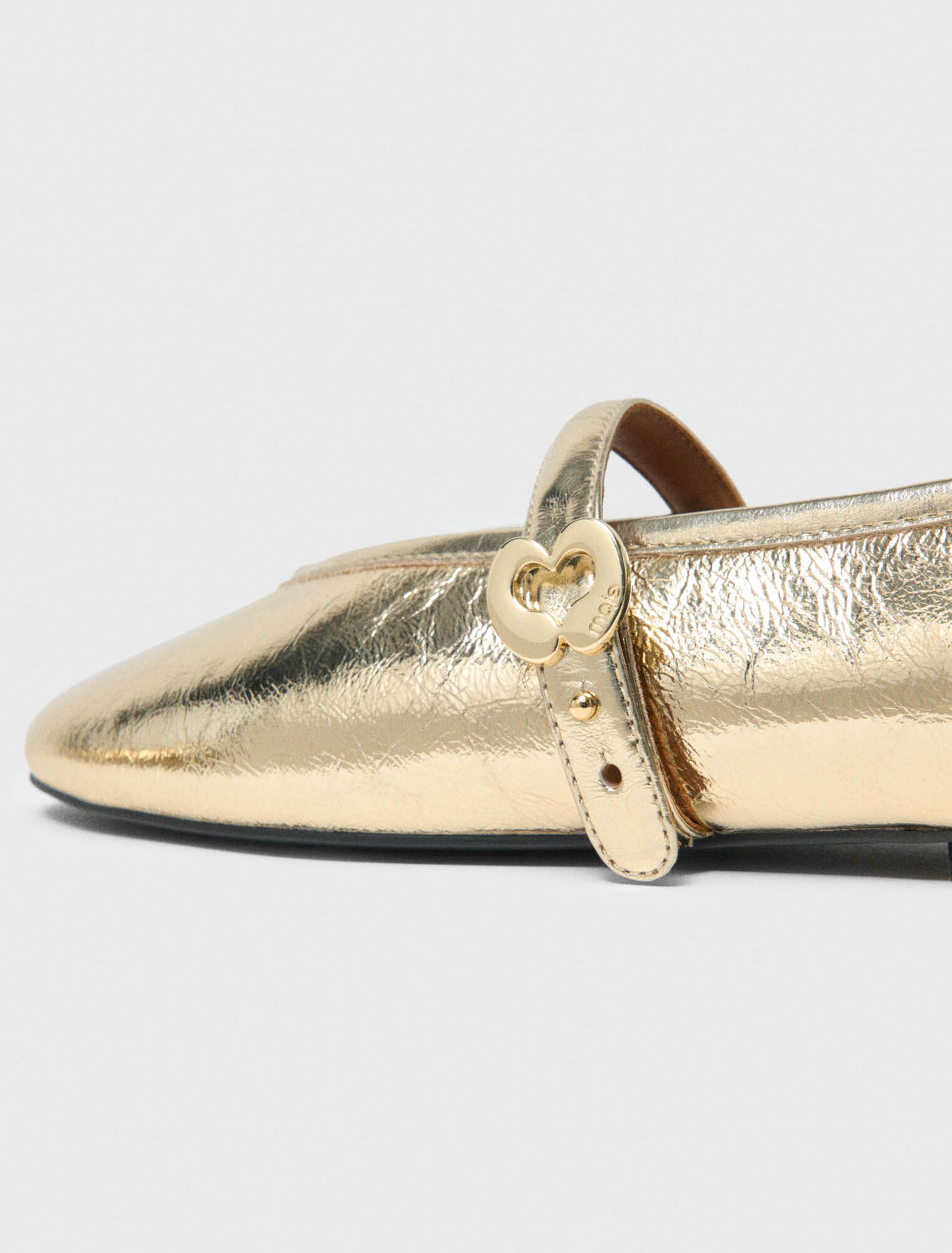 Ballerine in pelle metallizzata