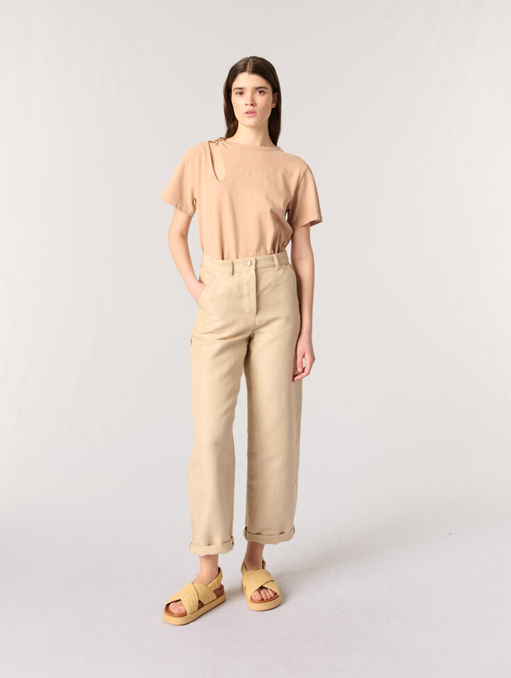 T-shirt con dettaglio bijou