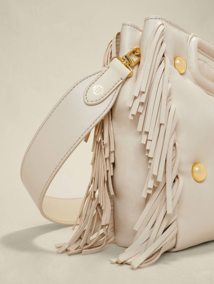 Borsa M in pelle con borchie