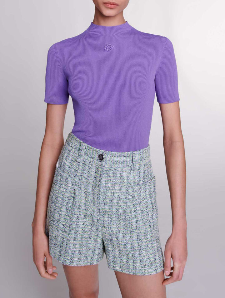 Shorts in tweed
