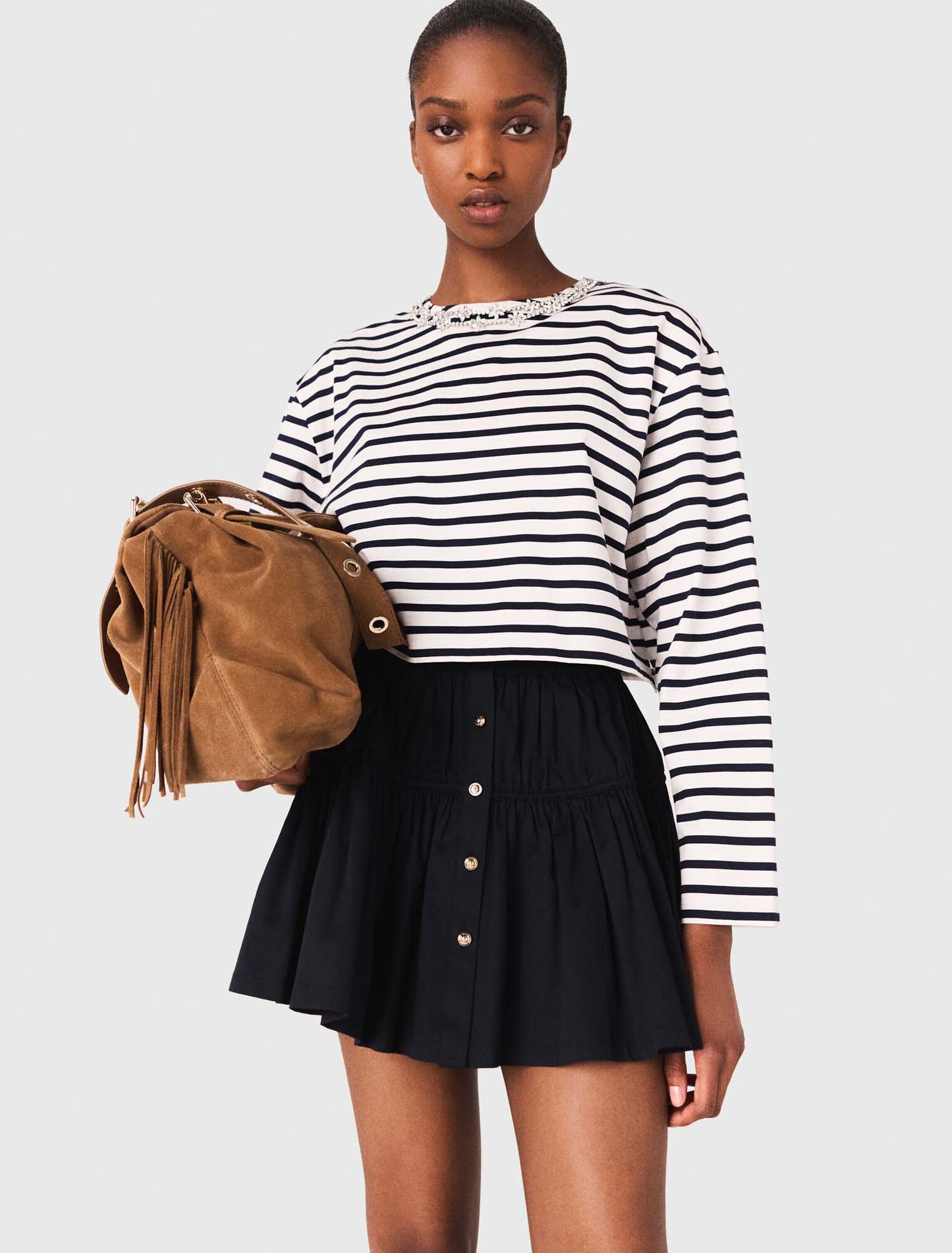 T-shirt a maniche lunghe a righe