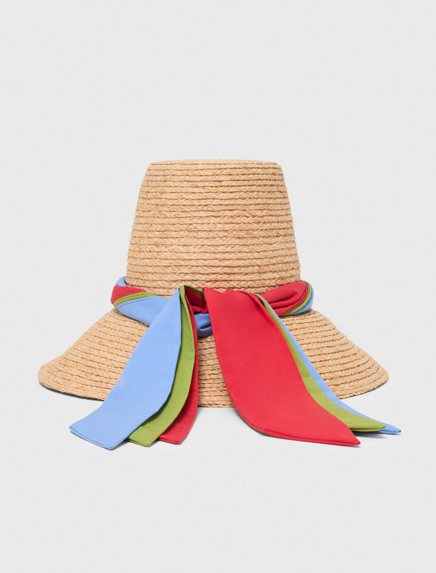 Cappello rafia con nastro stampato