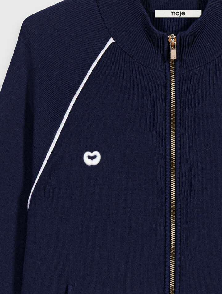 Cardigan con zip