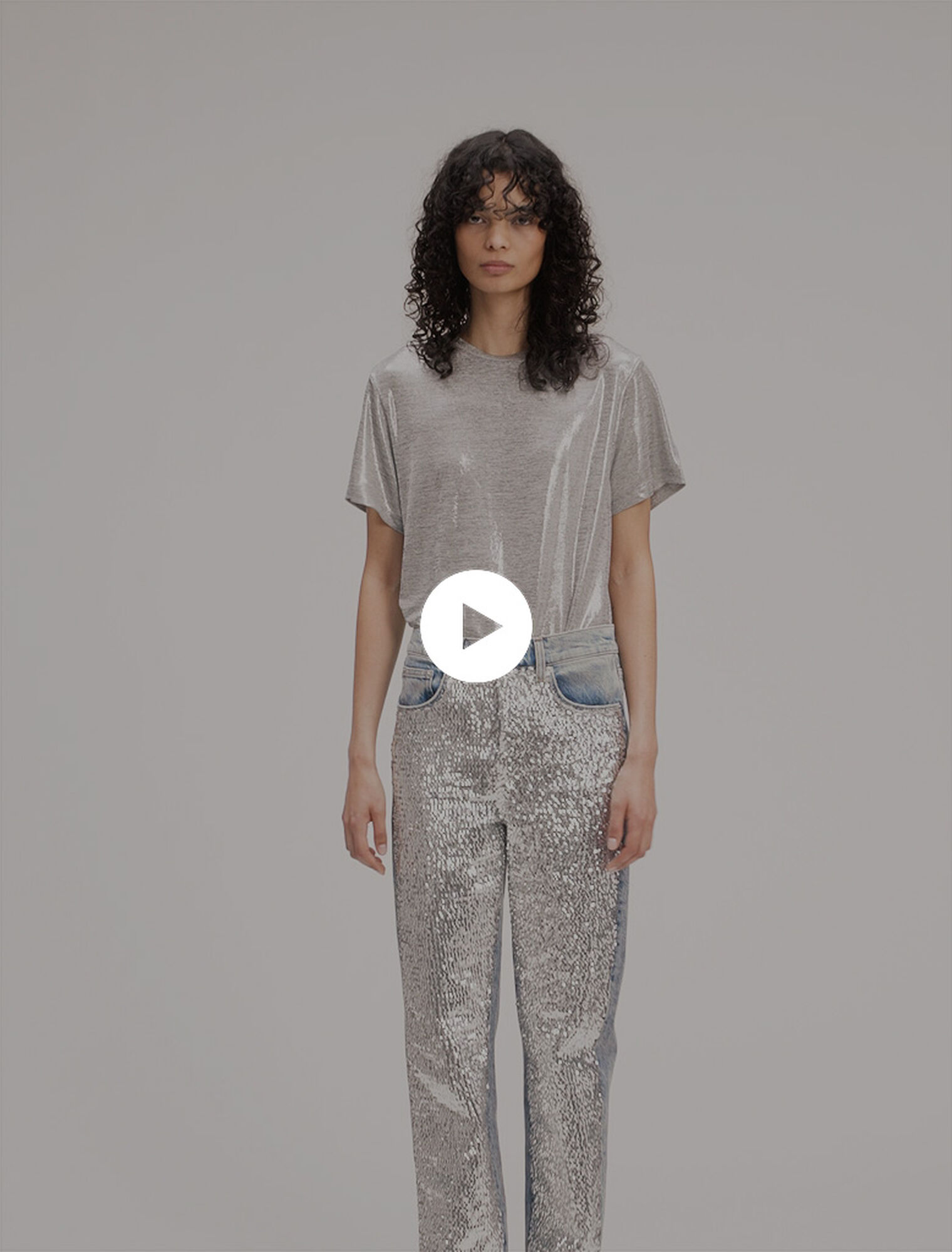 T-shirt in lamé