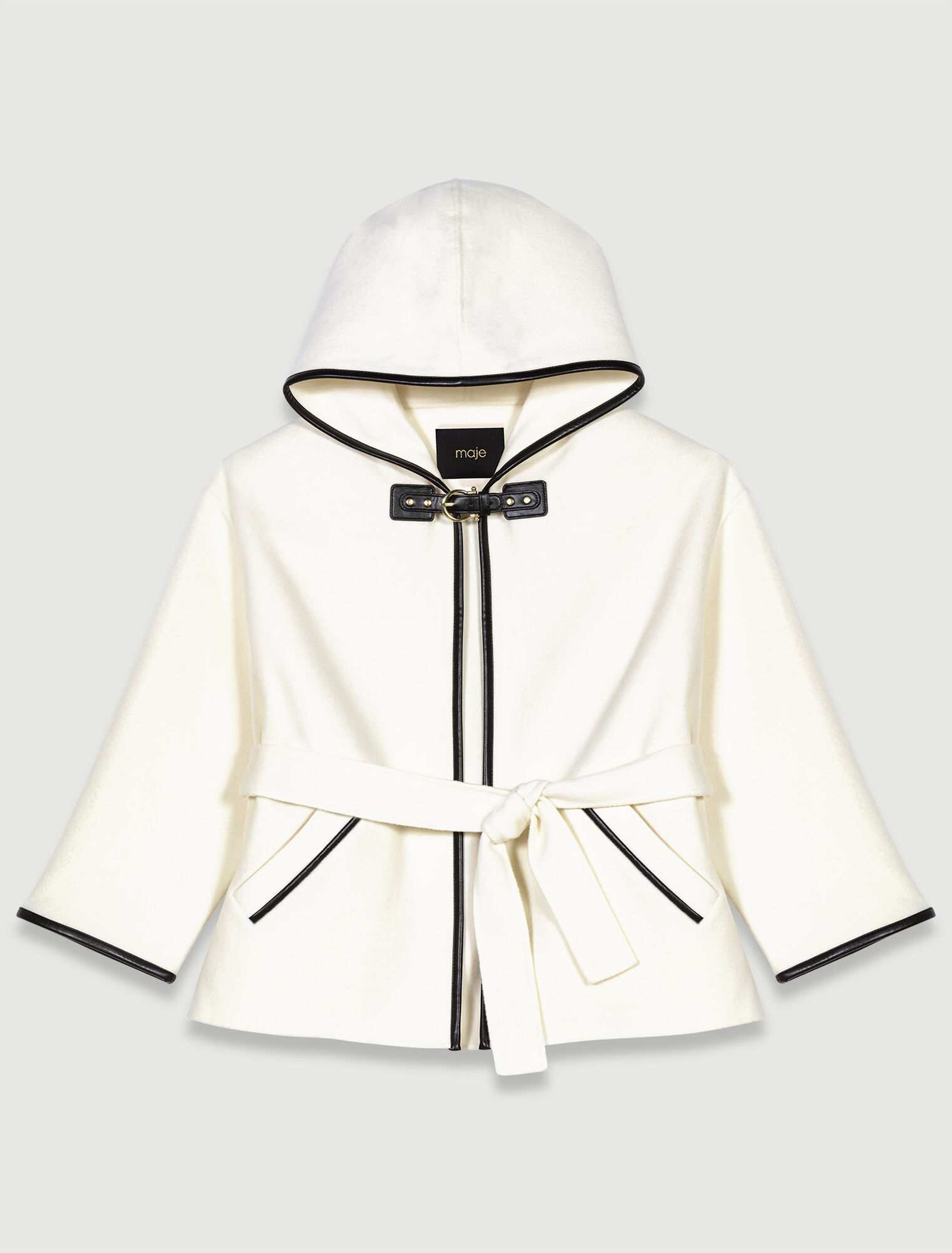 Cappotto in lana in stile mantella