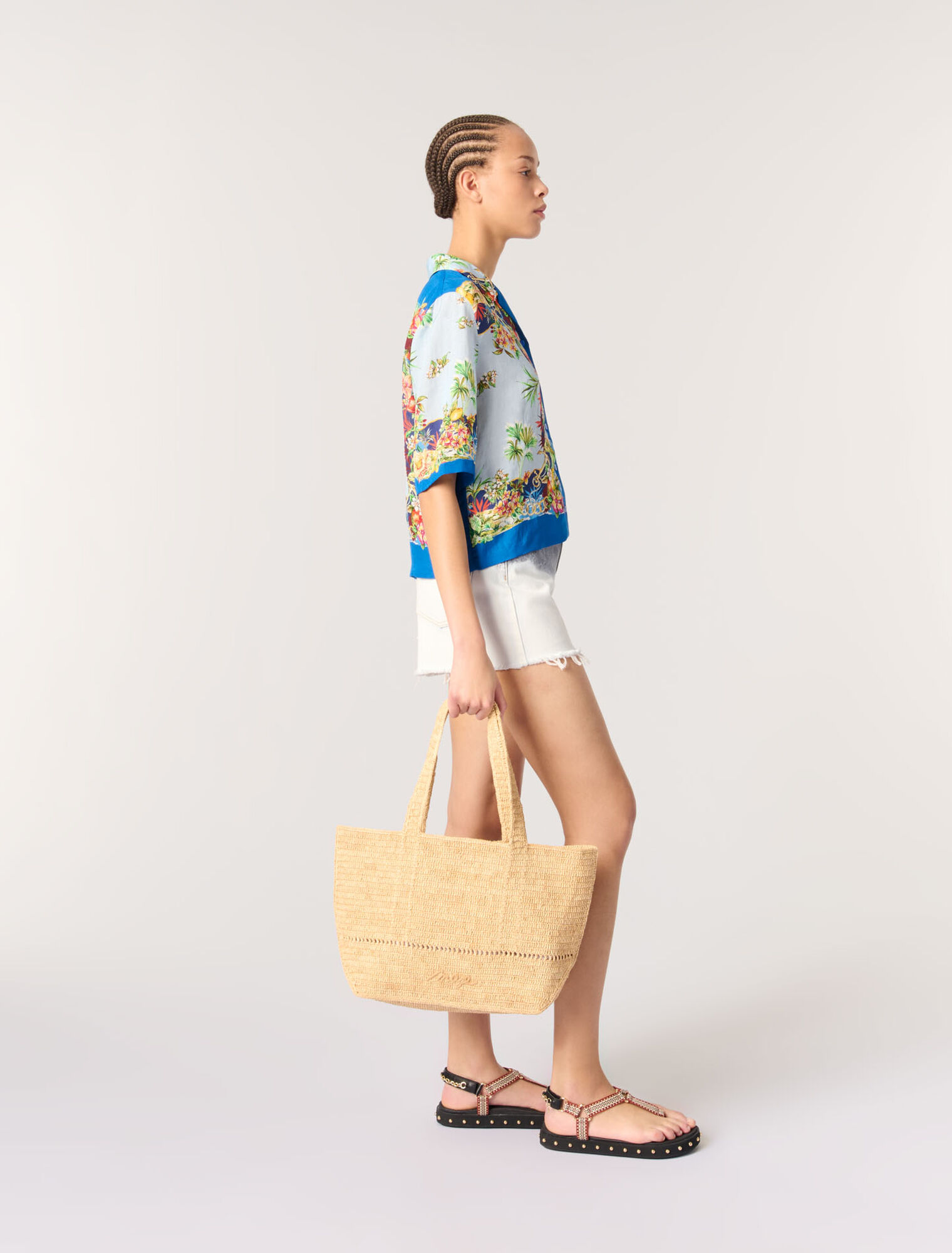 Camicia corta con stampa