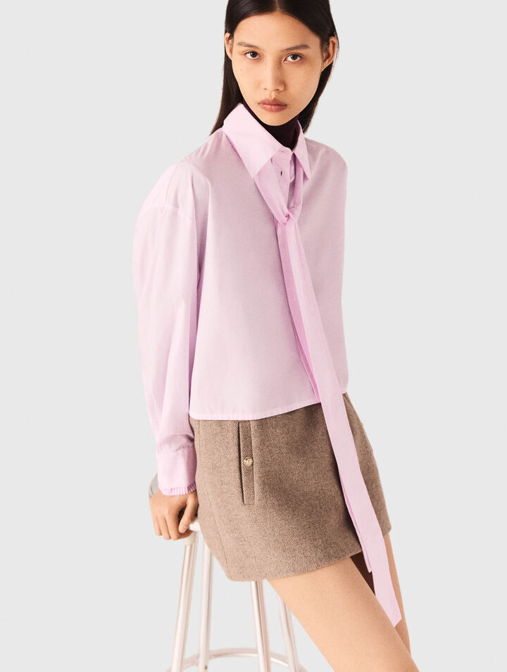Camicia corta con lavallière