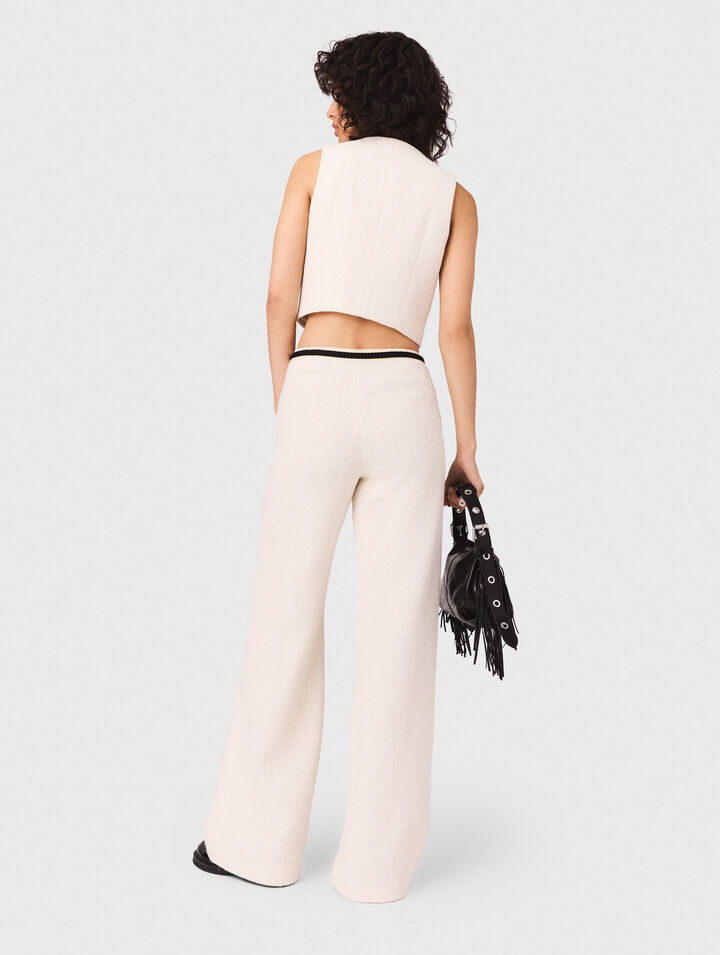 Pantaloni larghi effetto tweed