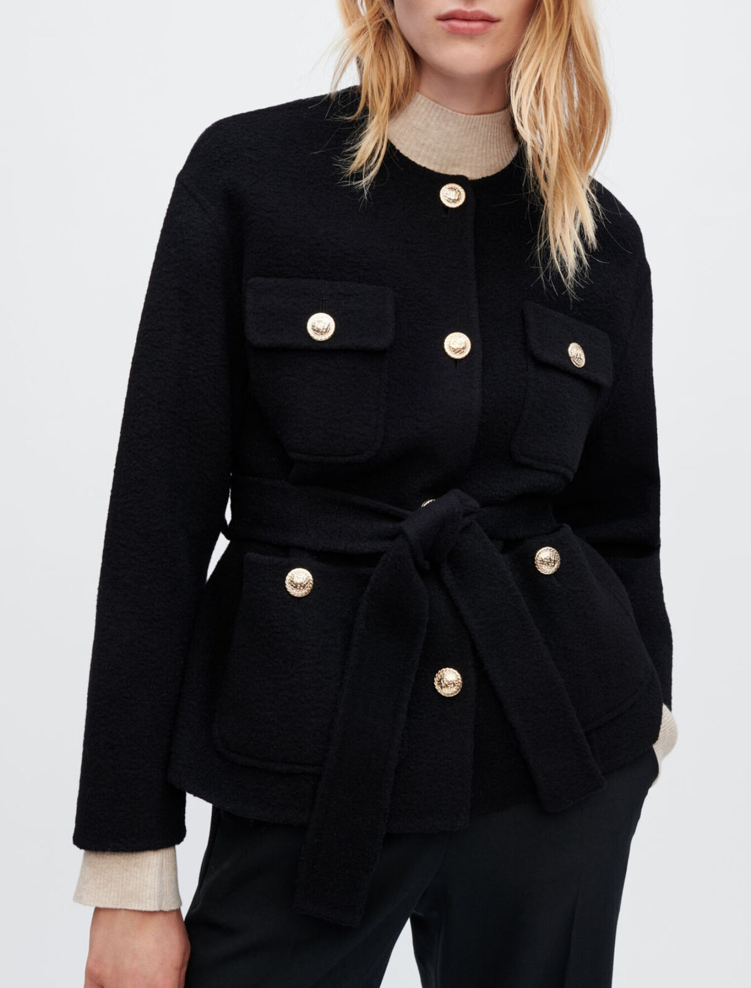 Cappotto double-face testurizzato