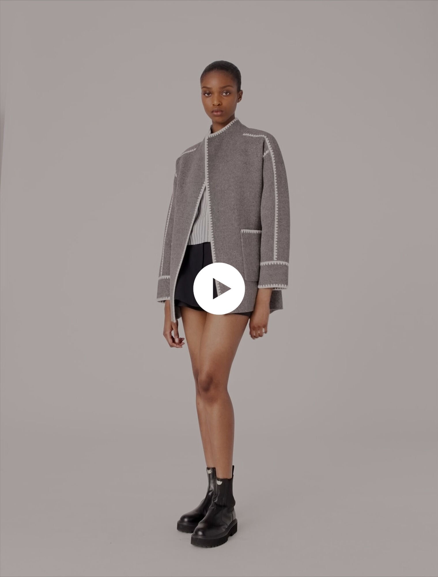 Cappotto corto double face