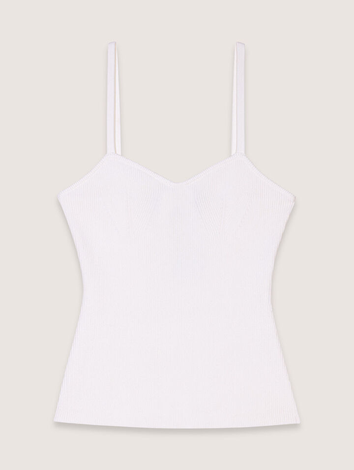 Top in maglia a coste