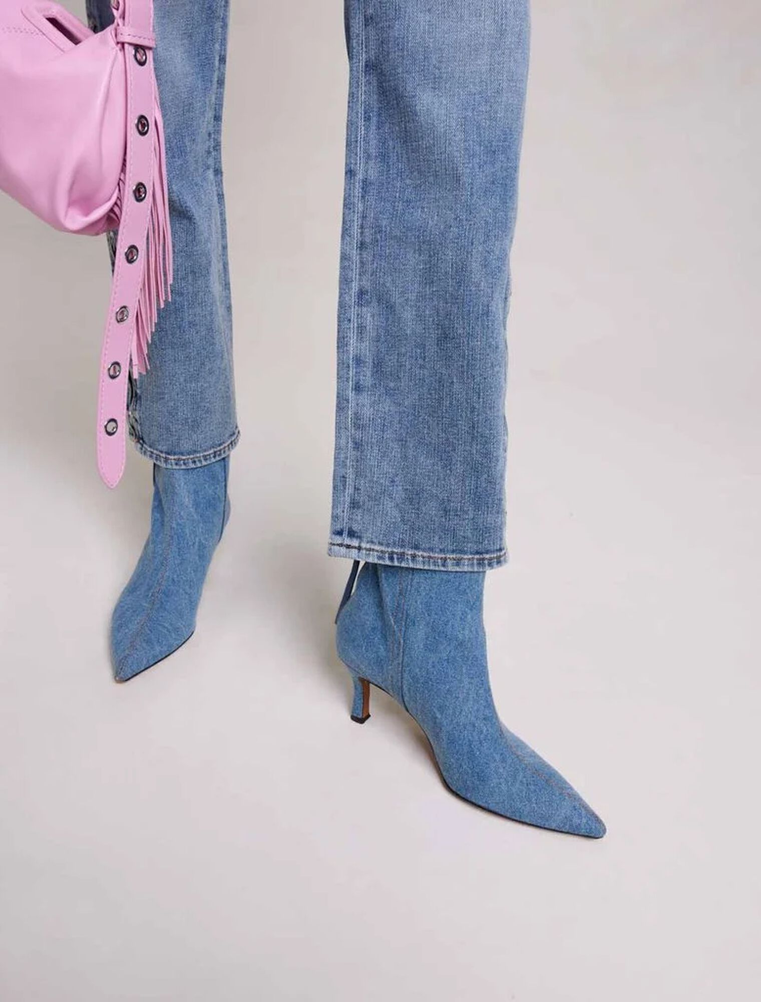 Stivaletti in denim a punta