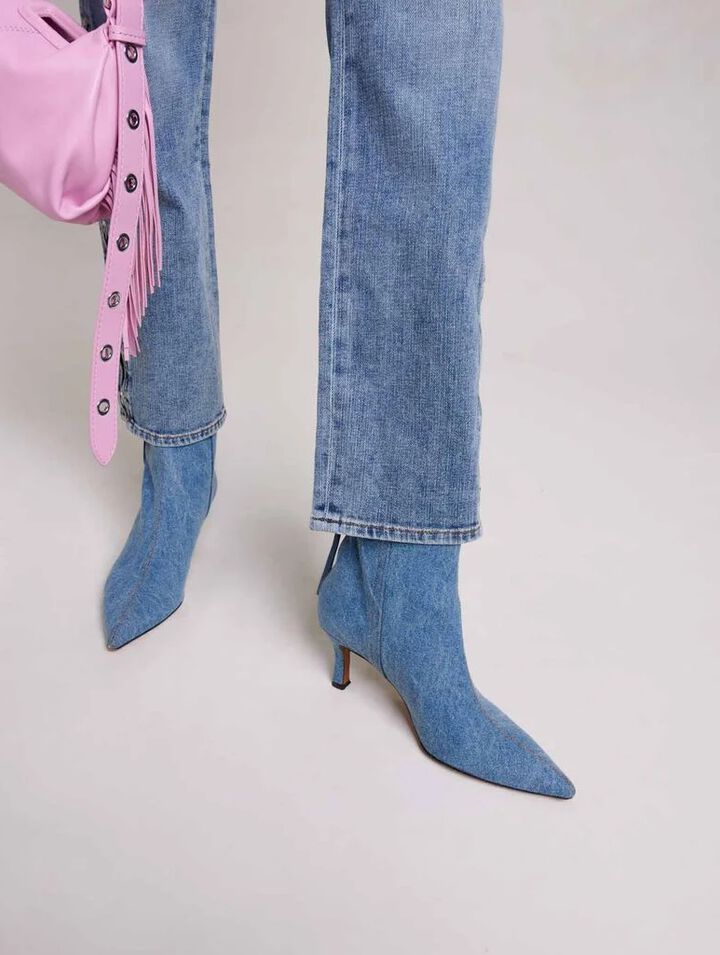 Stivaletti in denim a punta