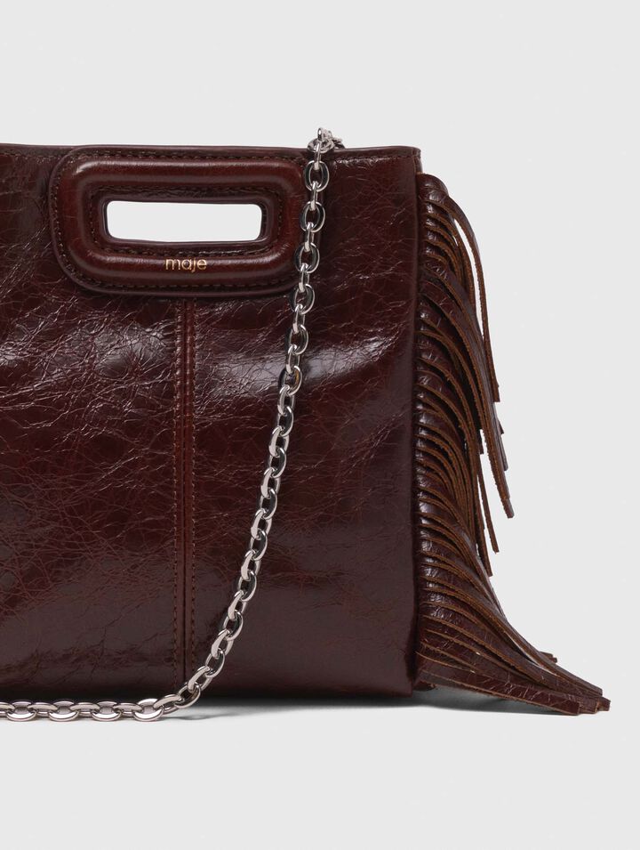 Borsa M mini in pelle craquelé