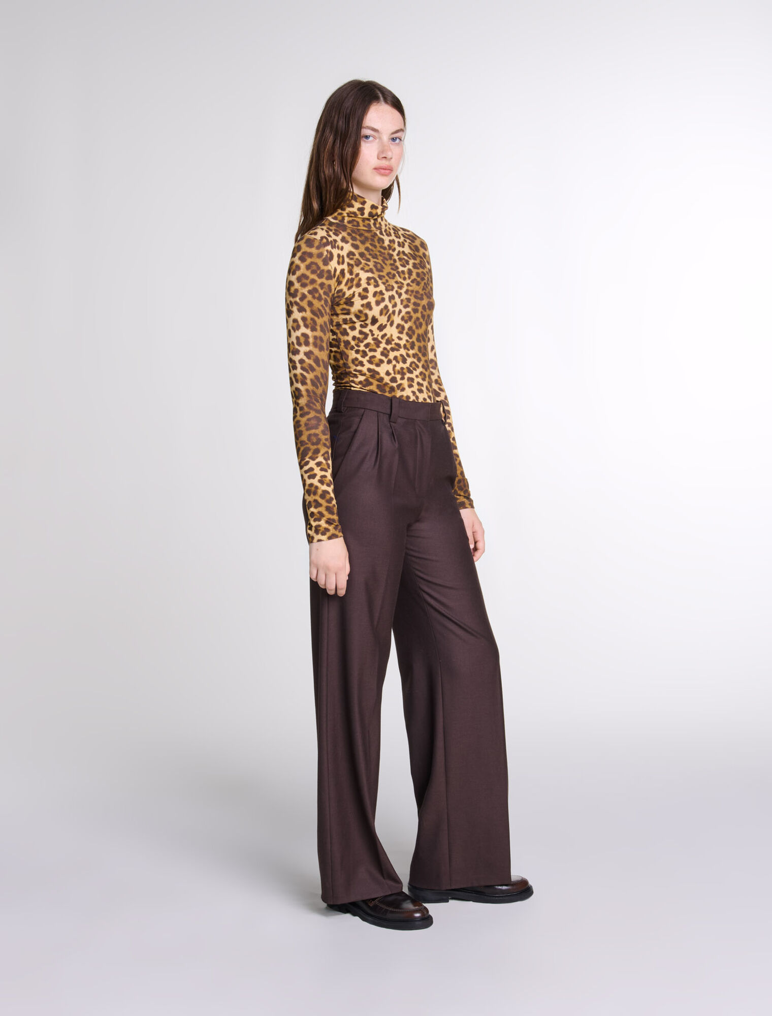 Pullover stampa leopardata