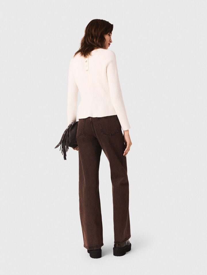 Jeans bootcut con catena