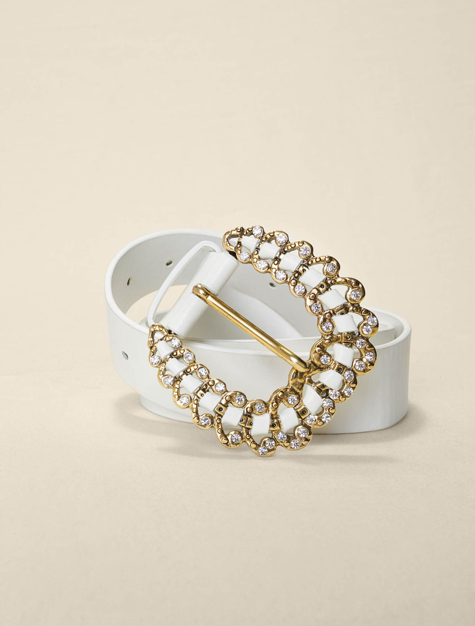 Cintura con fibbia in strass