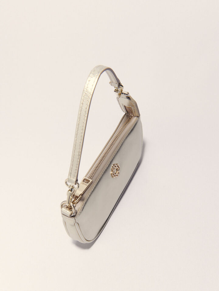 Sarah pochette pelle metallizzata