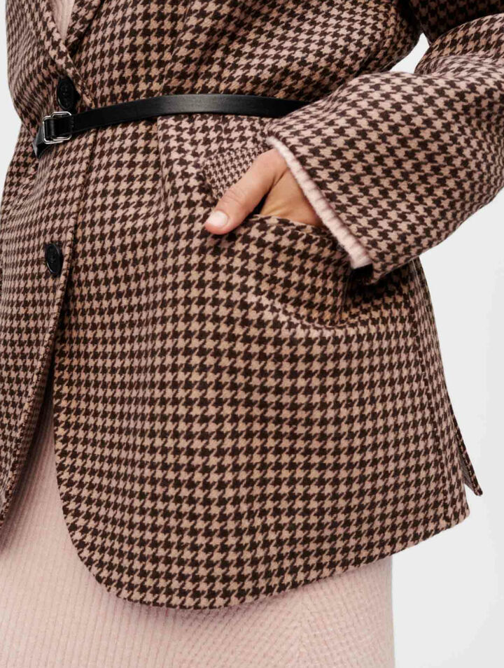 Cappotto oversize in pied-de-poule
