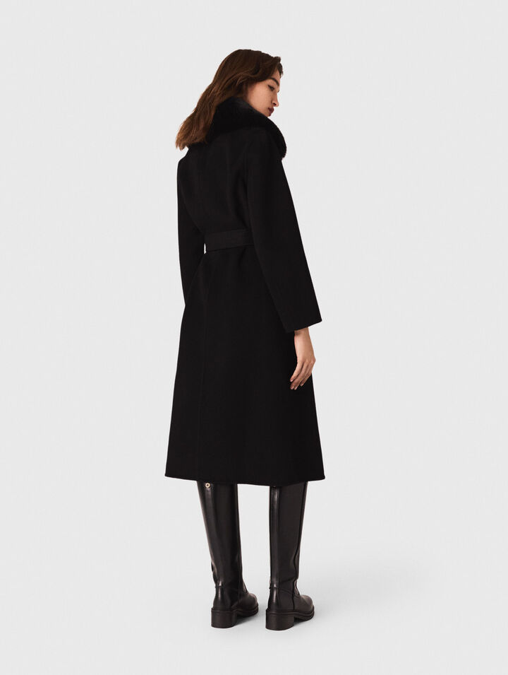 Cappotto double face collo rimovibile