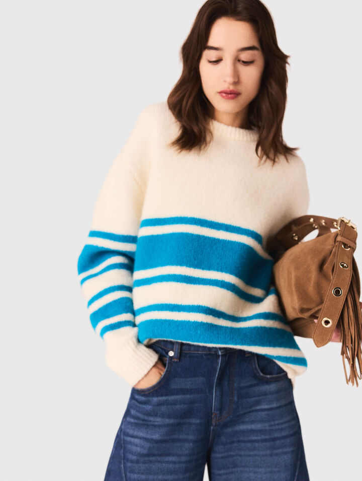 Maglione ampio in lana mélange
