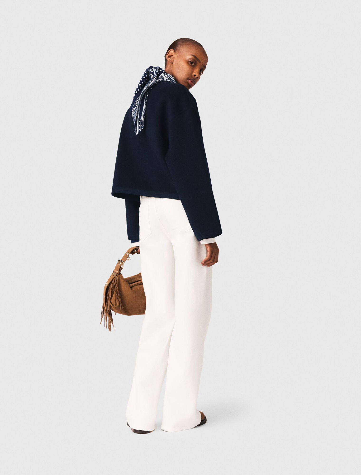 Giacca double face, bordi a treccia