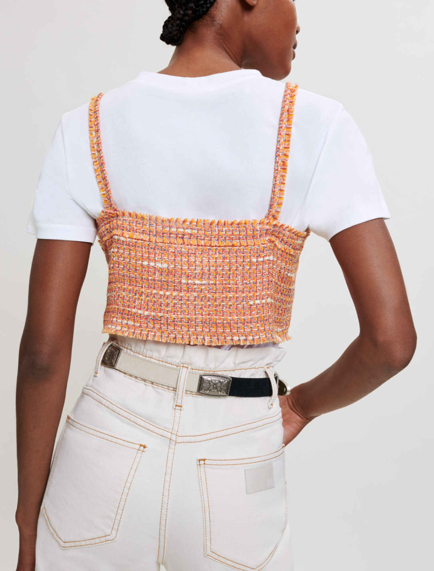 T-shirt in jersey e tweed