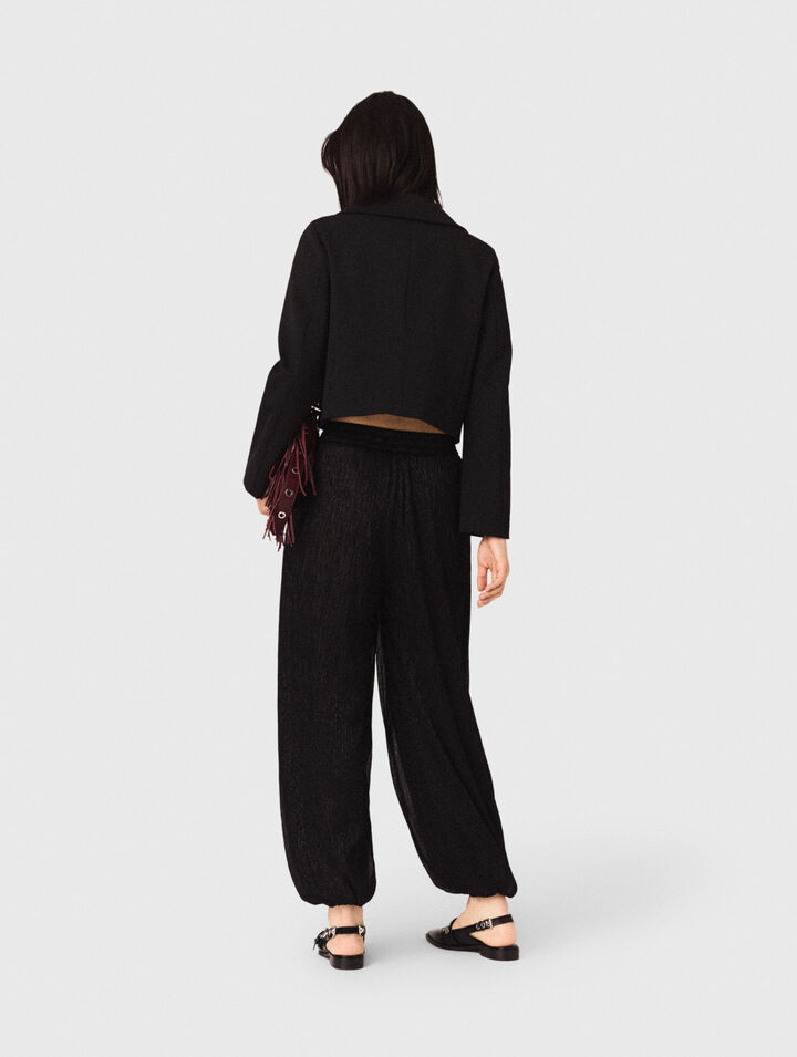 Pantaloni sarouel metallizzati