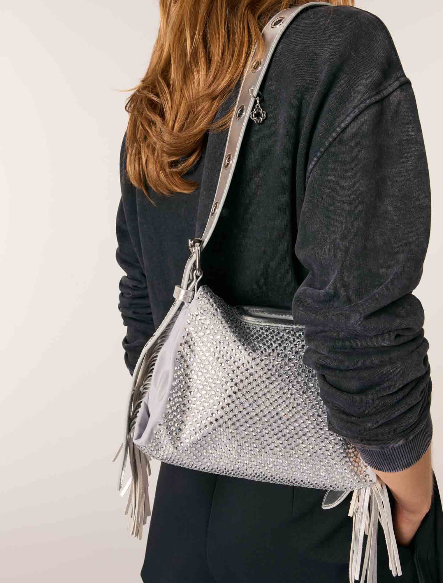 Borsa Miss M Mini metal con strass