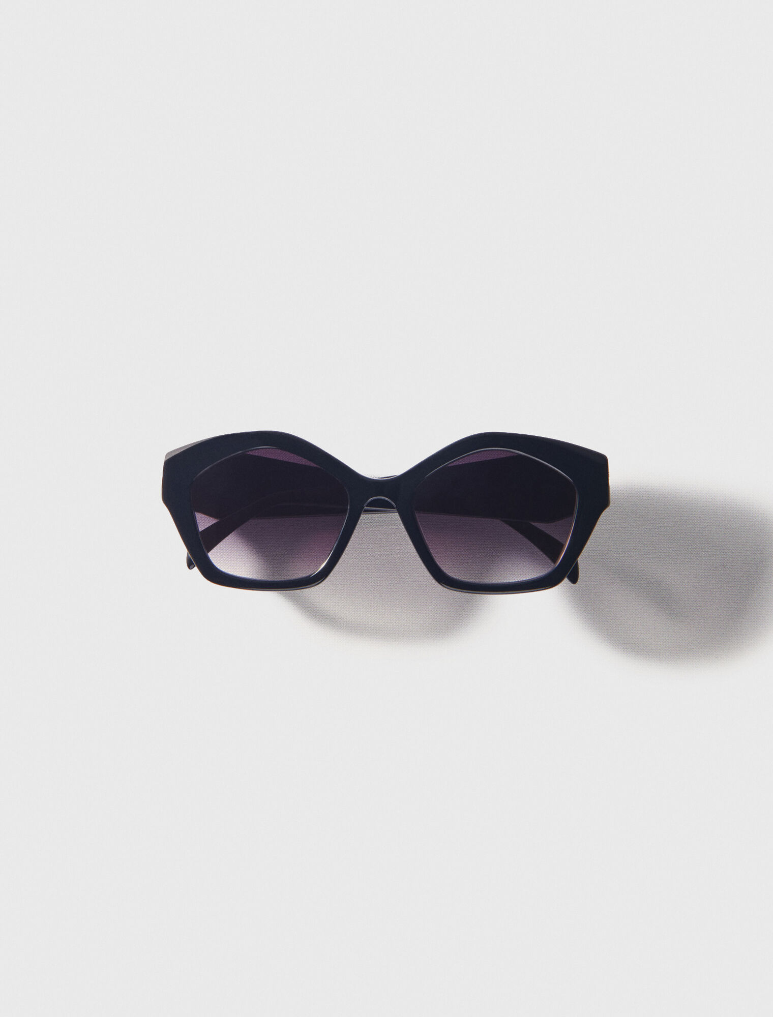 Occhiali cat-eye in acetato nero