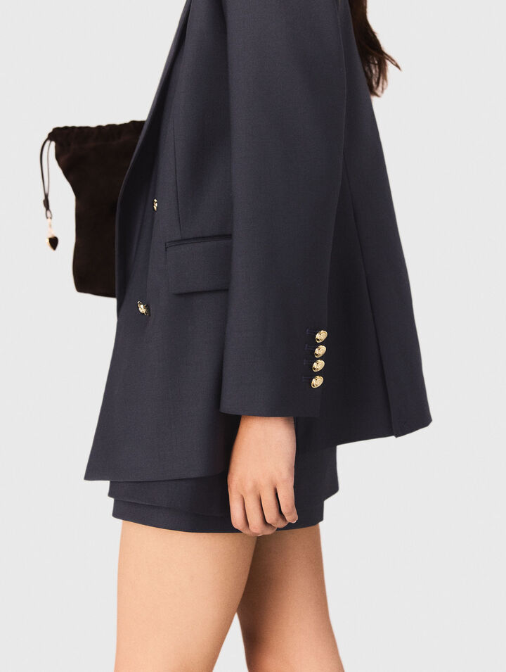 Giacca tailleur con bottoni dorati