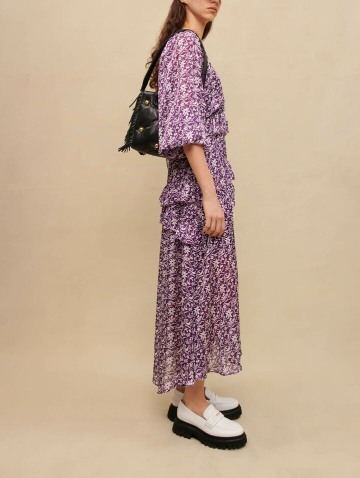 Maxi abito con stampa floreale