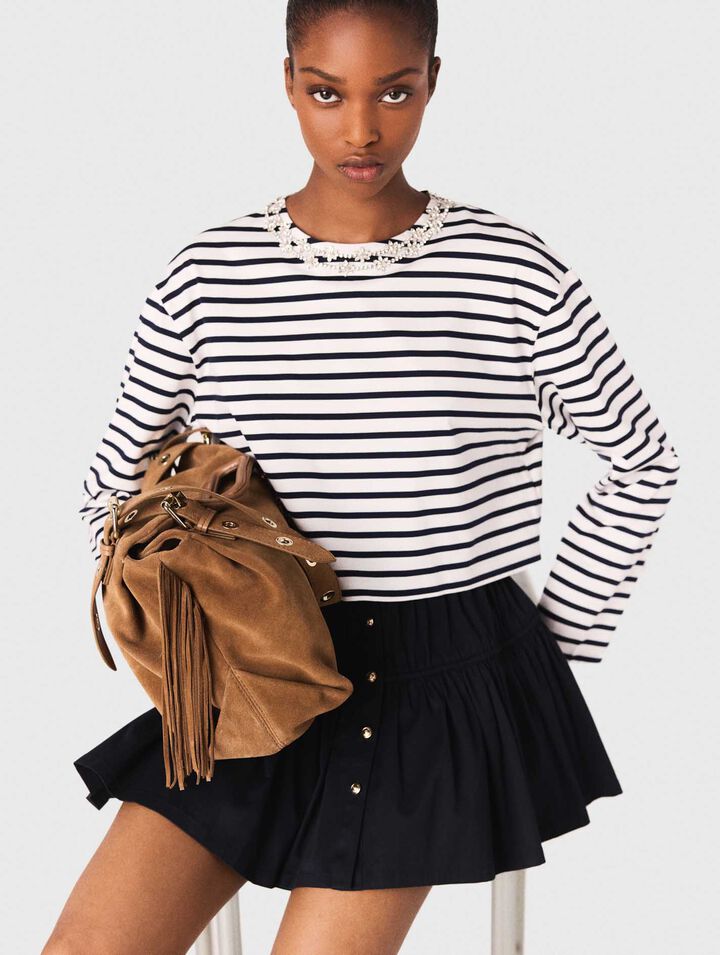T-shirt a maniche lunghe a righe