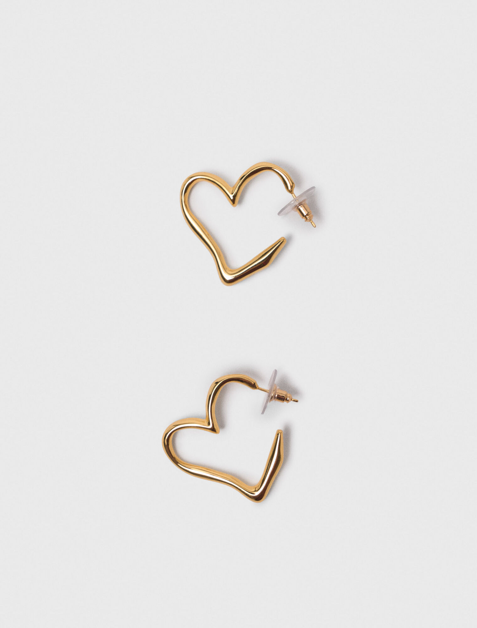 Cerchi cuore in ottone dorato