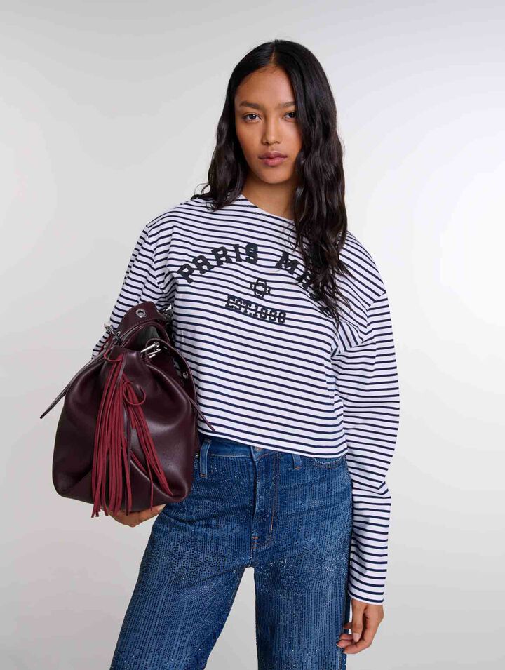 T-shirt corta a maniche lunghe