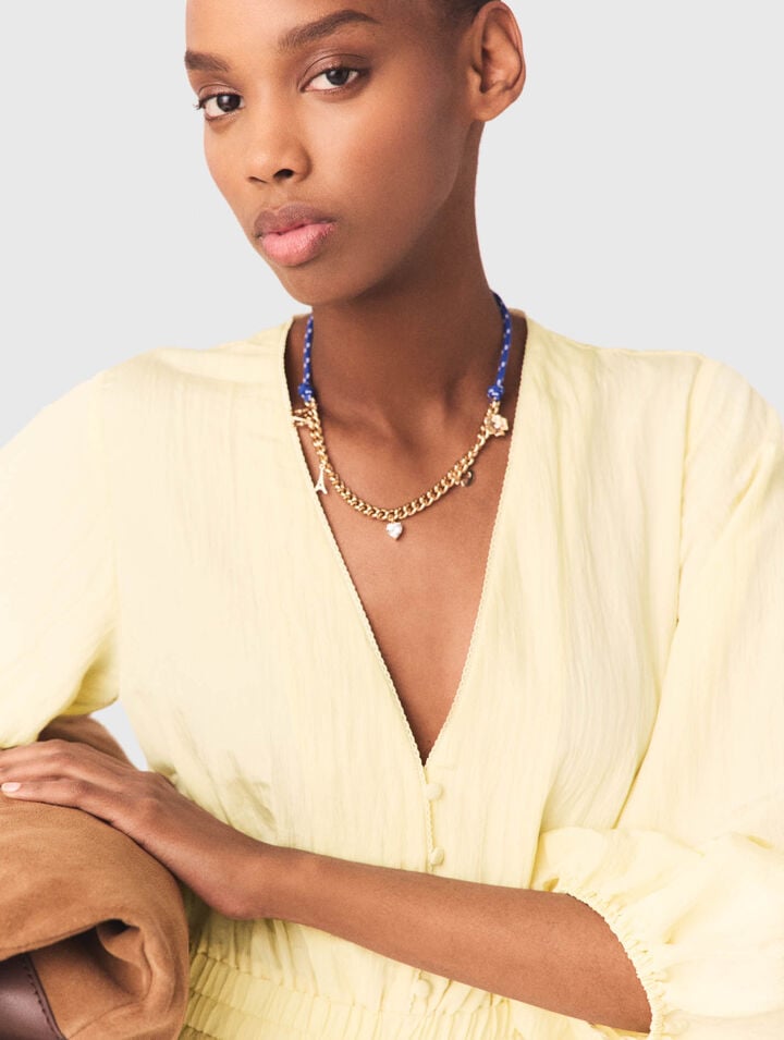 Collana a catena con cordino marino