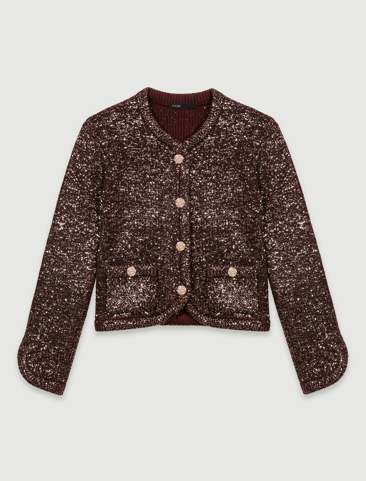 Cardigan con lustrini