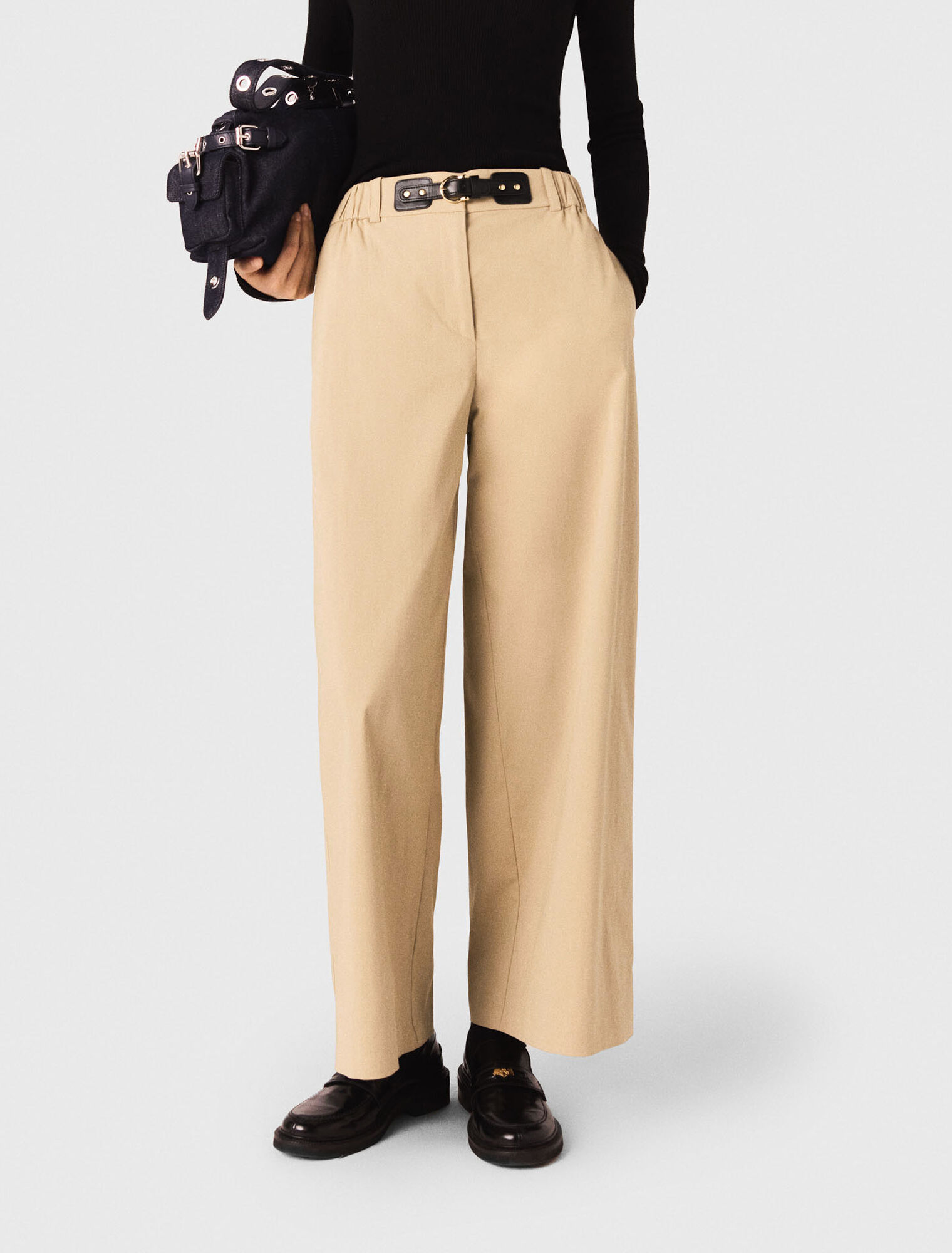 Pantaloni larghi in cotone