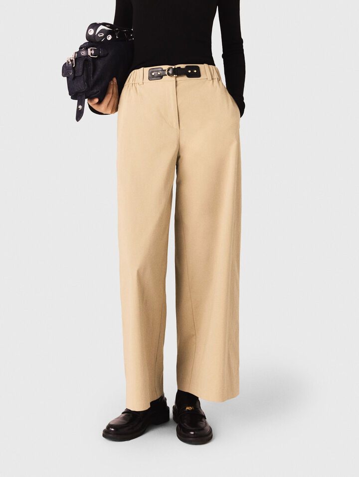 Pantaloni larghi in cotone