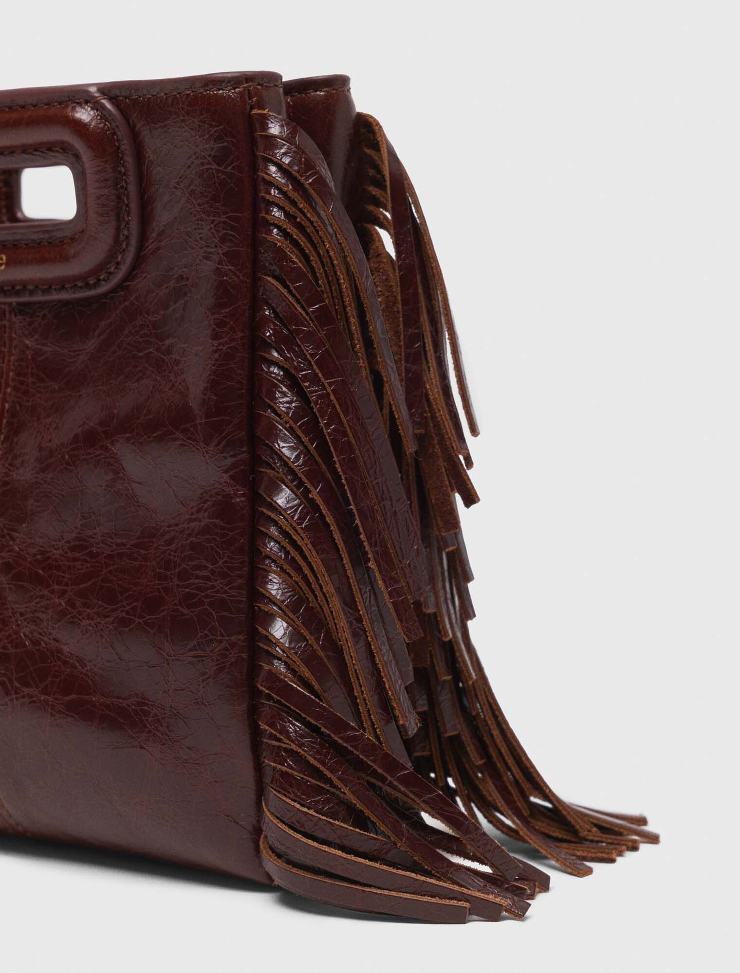 Borsa M mini in pelle craquelé