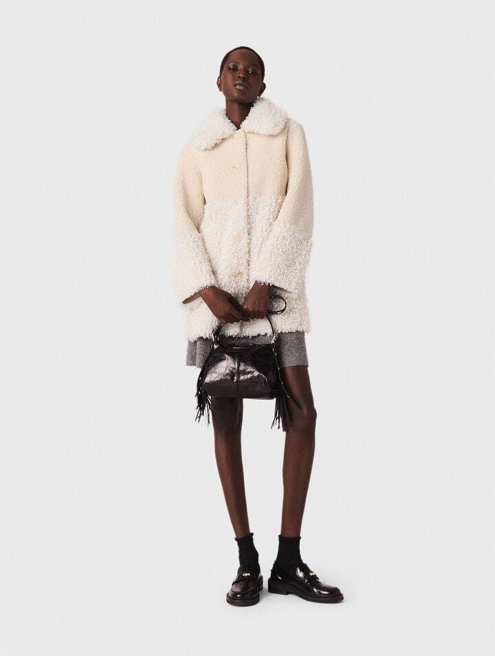 Cappotto lungo in ecopelliccia